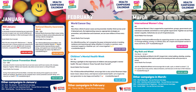 Health Campaigns Calendar