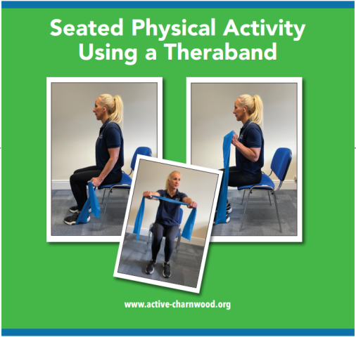 Seated Exercise Using a Theraband (resistance band)